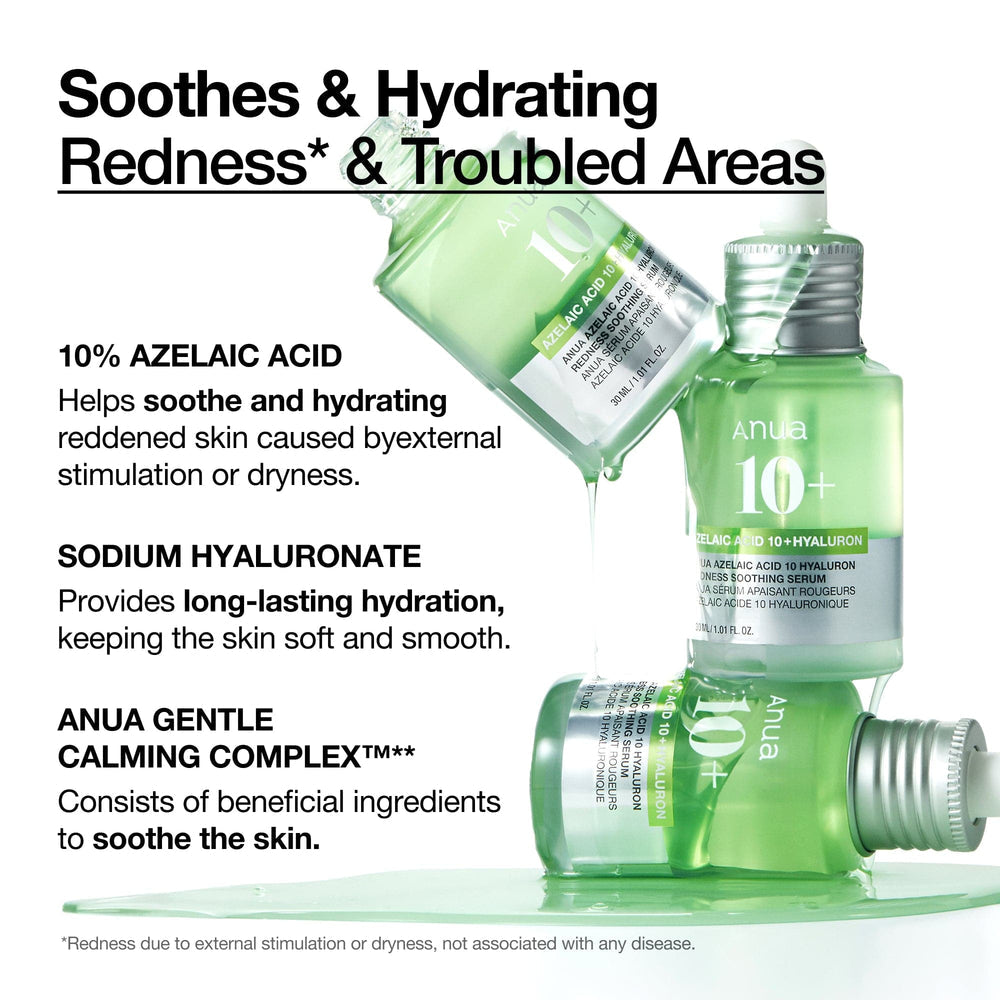 Anua Azelaic Acid 10% Hyaluron Redness Soothing Serum 30ml
