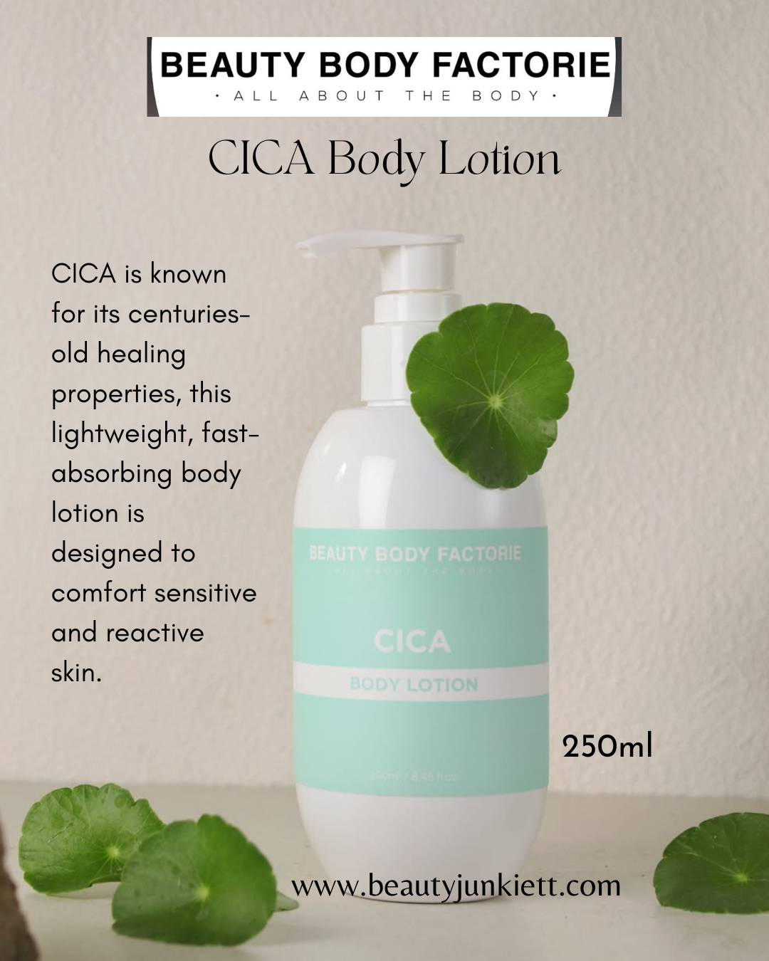 Beauty Body Factorie - CICA Body Lotion 250m