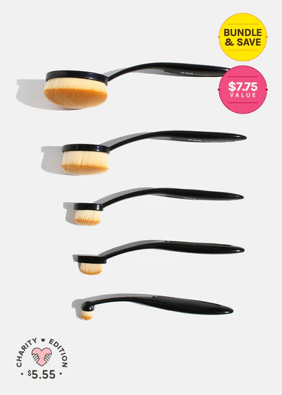 AOA PAW PAW 5-Piece Oval Brush Set