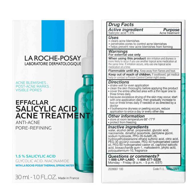 La Roche Posay Effaclar Salicylic Acid Acne Treatment Serum 1oz