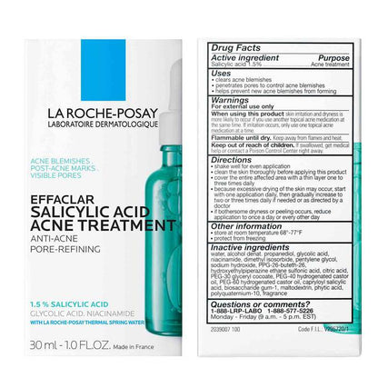 La Roche Posay Effaclar Salicylic Acid Acne Treatment Serum 1oz