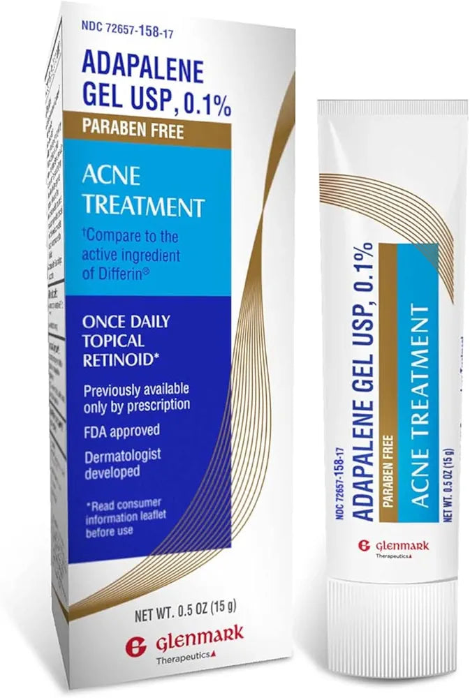 Adapalene Gel 0.1% Acne Treatment Glenmark  15ml