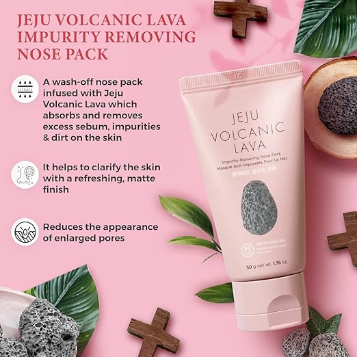 The Face Shop Jeju Volcanic Lava Impurity Removing Nose Pack 50g