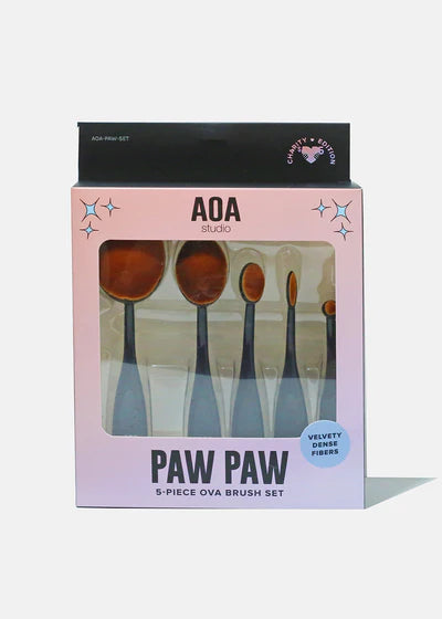 AOA PAW PAW 5-Piece Oval Brush Set