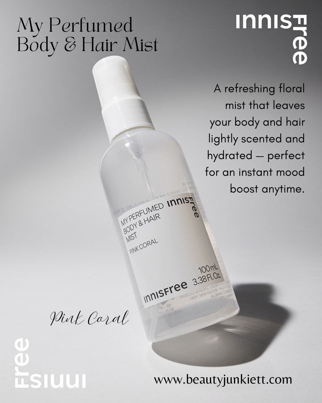 INNISFREE My Perfumed Body & Hair Mist (Pink Coral) 100ml