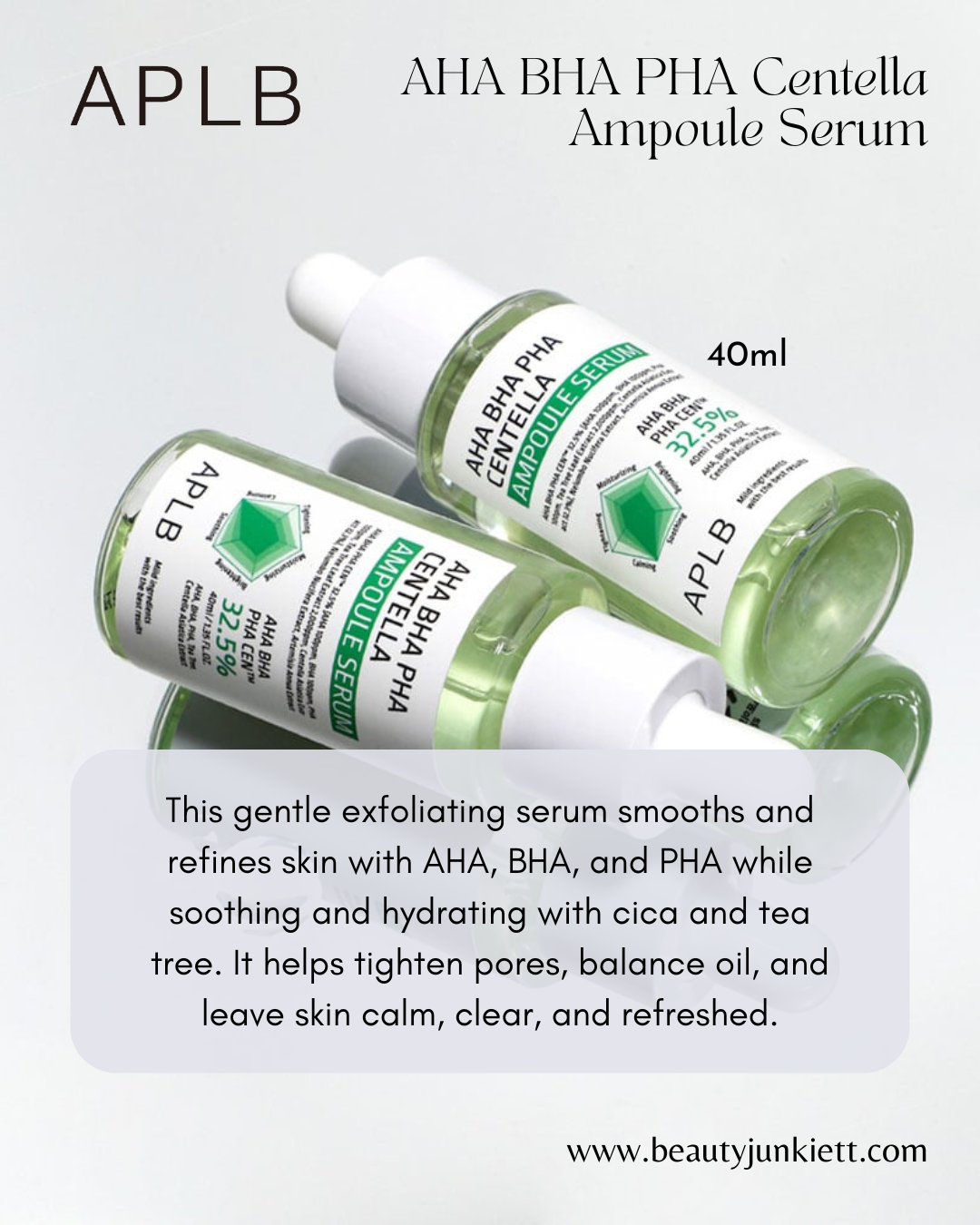 APLB AHA BHA PHA Centella Ampoule Serum 40ml