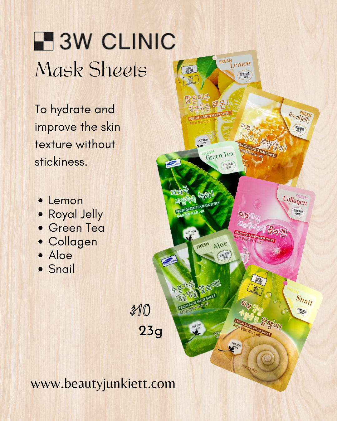 3W Clinic Sheet Mask