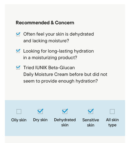 iUNIK Beta Glucan 3X Barrier Cream 50ml