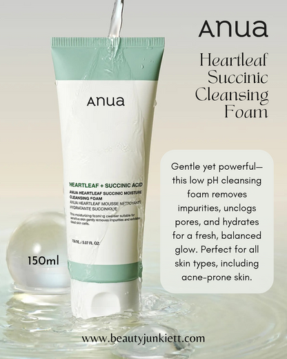 Anua Heartleaf Succinic Cleansing Foam 150ml