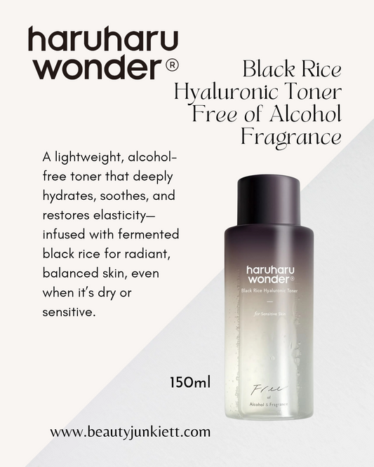 HaruHaru Wonder Vegan Black Rice Hyaluronic Toner Free of Alcohol Fragrance 150ml