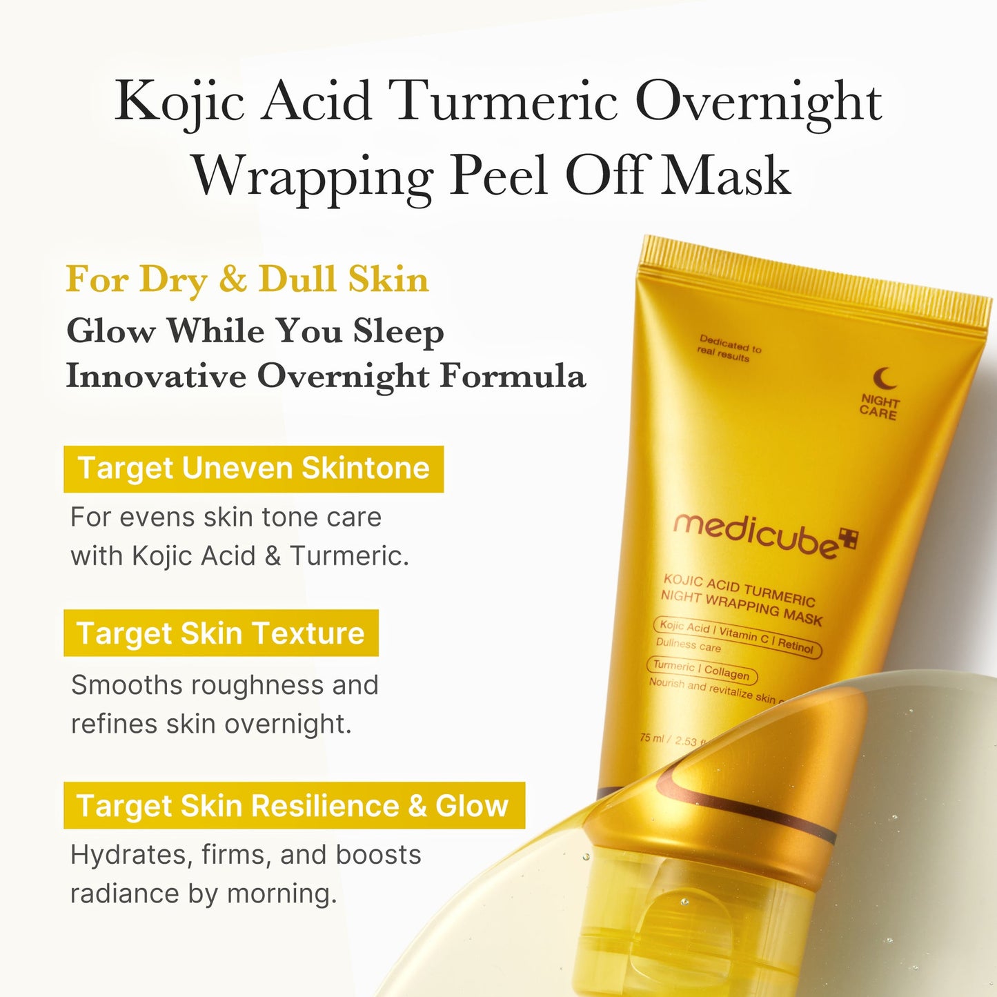 Medicube Kojic Acid Tumeric Night Wrapping Mask 75ml