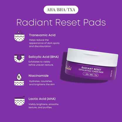 Bushbalm Radiant Reset Exfoliating Toner Pads