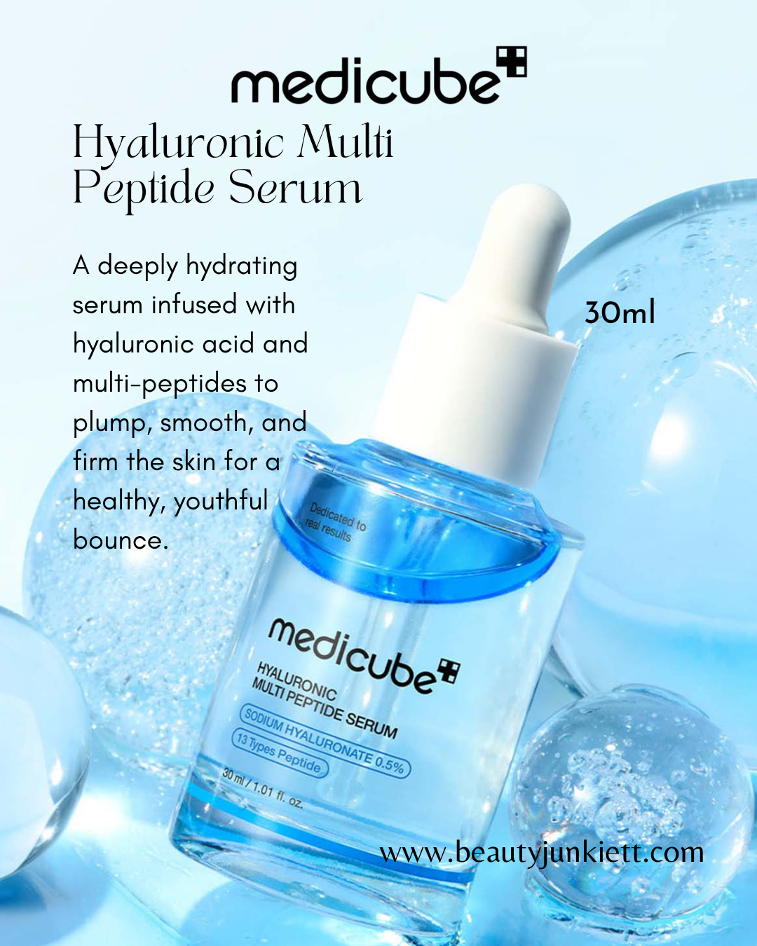 Medicube Hyaluronic Multi Peptide Serum 30ml – The Beauty Junkie