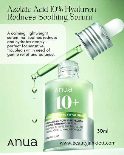 Anua Azelaic Acid 10% Hyaluron Redness Soothing Serum 30ml