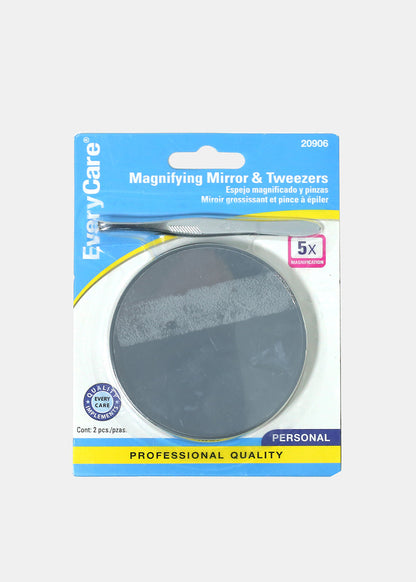 5X Magnifying Mirror & Tweezer