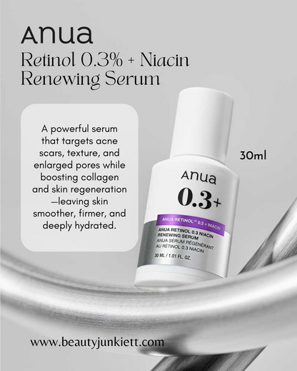 Anua Nano Retinol 0.3% + Niacin Renewing Serum 30ml