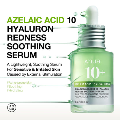 Anua Azelaic Acid 10% Hyaluron Redness Soothing Serum 30ml