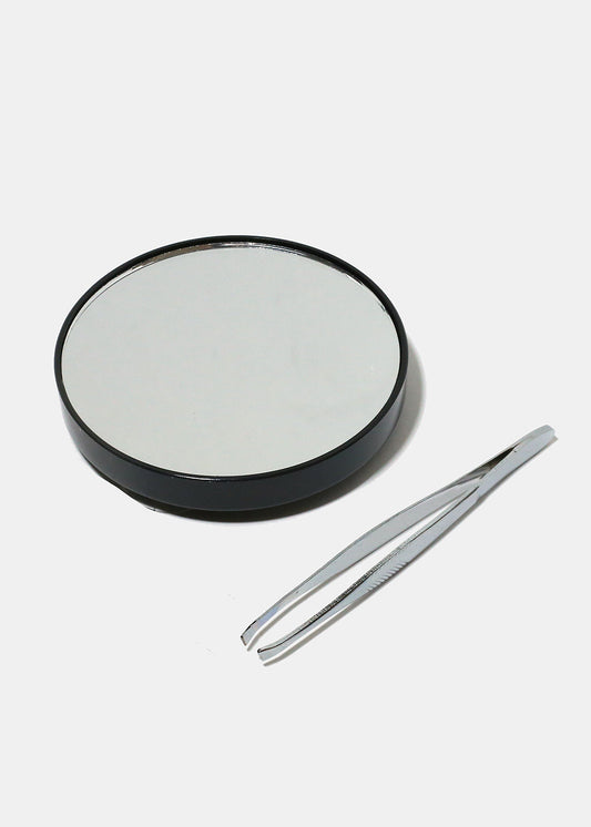 5X Magnifying Mirror & Tweezer