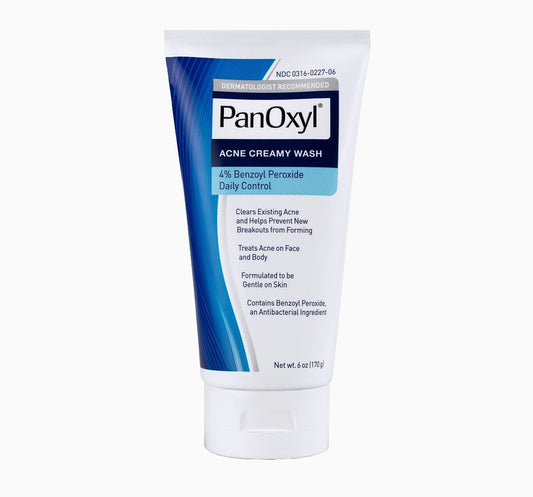 PanOxyl Antimicrobial Acne Creamy Wash, 4% Benzoyl Peroxide, 6oz